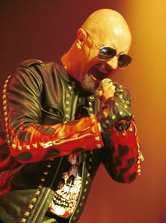 Rob Halford in clothing by Agatha Blois